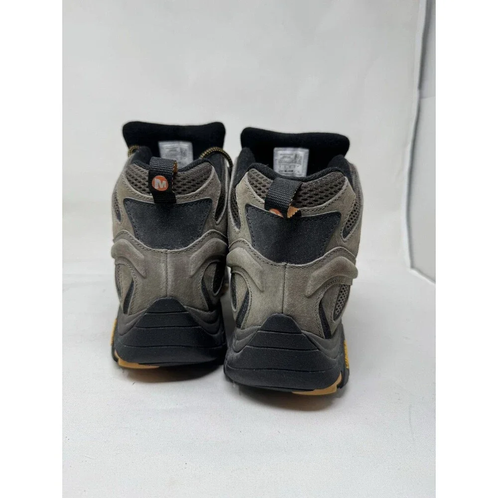 Merrell Moab 2 Mid Trail Hiking Boots Mens Size 14 Gray Suede Vibram J06045